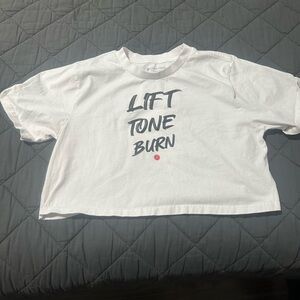 Pure Barre White Crop Top